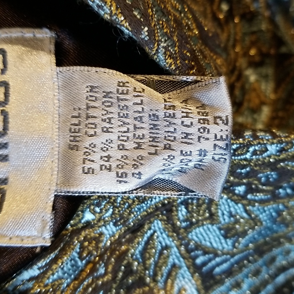 Chico's Beautiful Brown Aqua Patterned Jacket Euc… - image 5